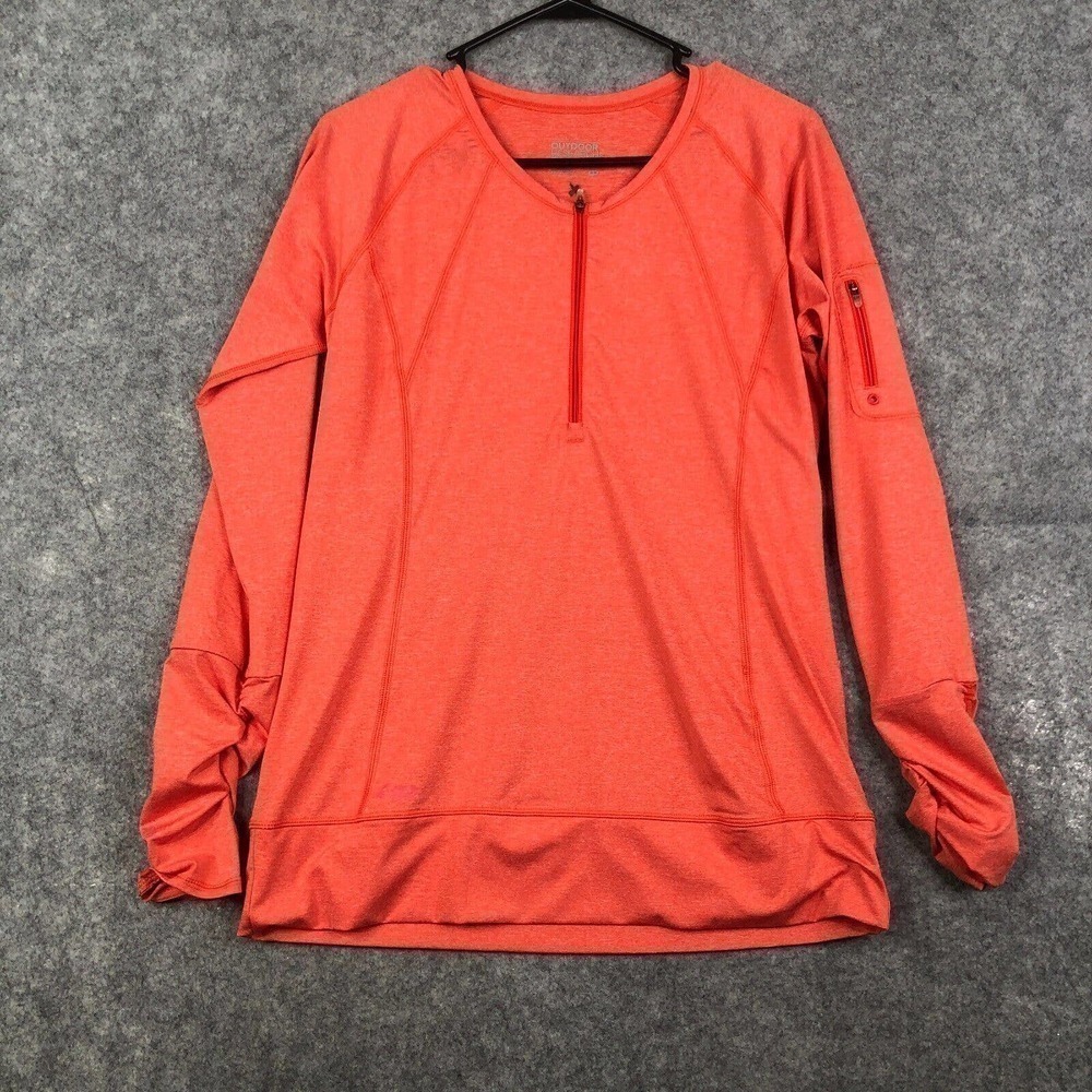 Outdoor Research Playa Shirt Womens Medium Long Sleeve Crew Neck 1/4 Zip